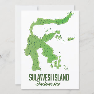 Mapa de la isla de Sulawesi en Indonesia