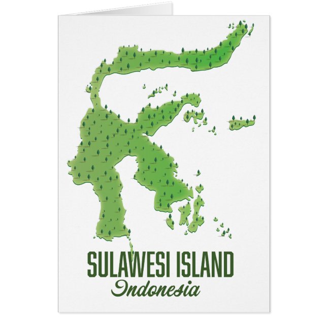 Mapa de la isla de Sulawesi en Indonesia (Frente)