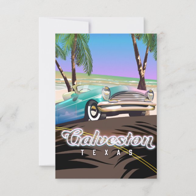 Mapa de la isla Galveston Texas USA (Anverso)