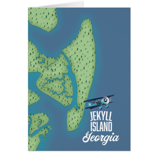 Mapa de la Isla Jekyll Georgia EE. UU. (Frente)