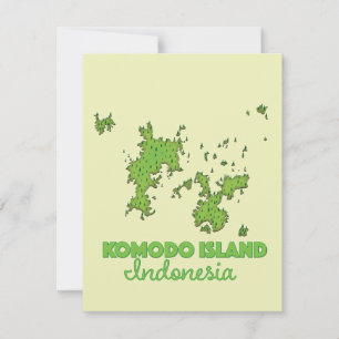Mapa de la isla Komodo Indonesia