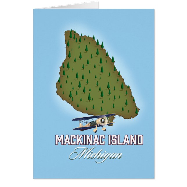 Mapa de la isla Mackinac Michigan (Frente)