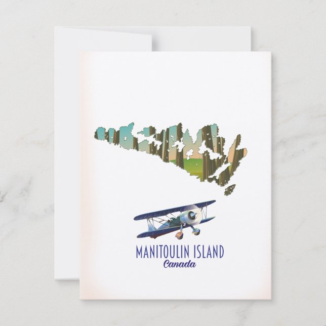 Mapa de la isla Manitoulin Canadá (Anverso)