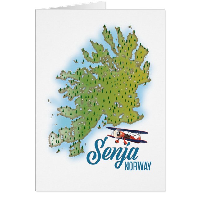 Mapa de la isla Senja Noway (Frente)