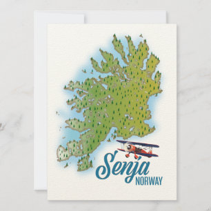 Mapa de la isla Senja Noway