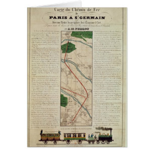 Mapa de la París al ferrocarril de St Germain,