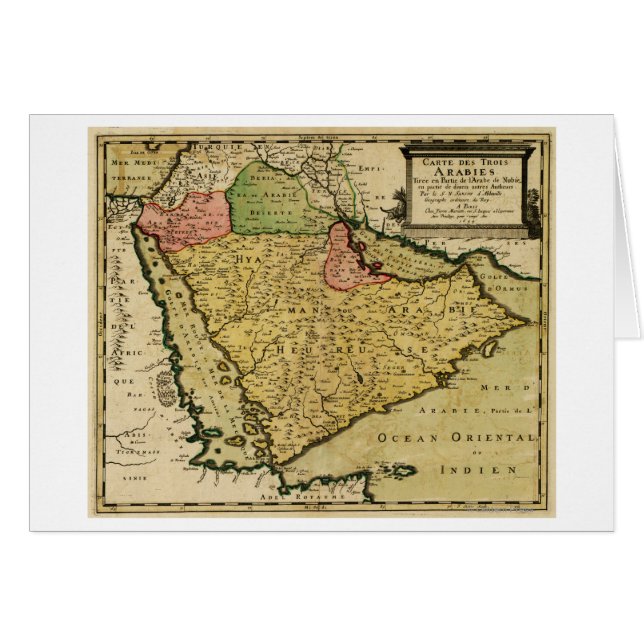 Mapa de la Península Arábiga del Oriente Medio (Anverso (Horizontal))