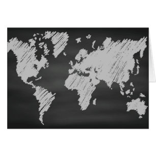 Mapa de la pizarra del mundo