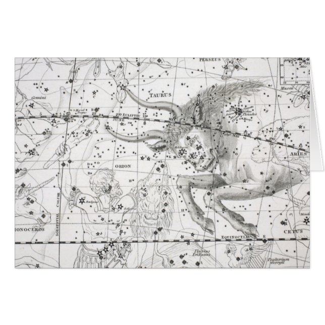 Mapa de la placa XIV de las constelaciones (Anverso (Horizontal))