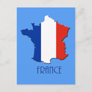 Mapa de la postal de Francia