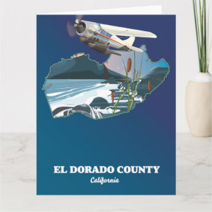 Mapa de la postal del condado de El Dorado