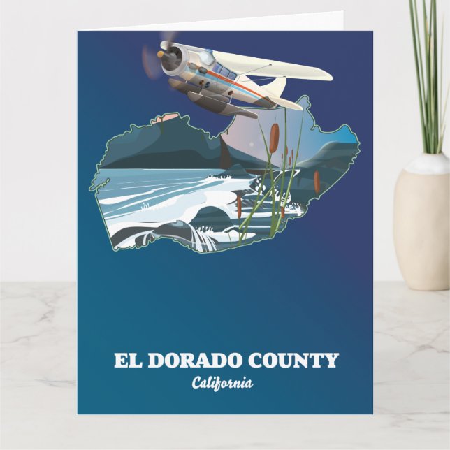 Mapa de la postal del condado de El Dorado (Anverso)