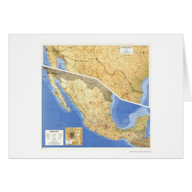 Mapa de la referencia de México - 1993 (Anverso (Horizontal))