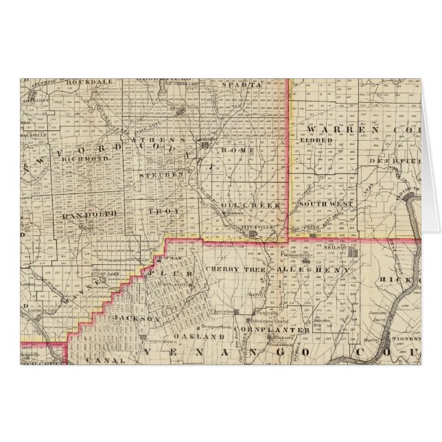 Mapa de la región petrolera de Pensilvania (Anverso (Horizontal))