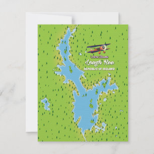Mapa de la República de Irlanda de Lough Ree, loug