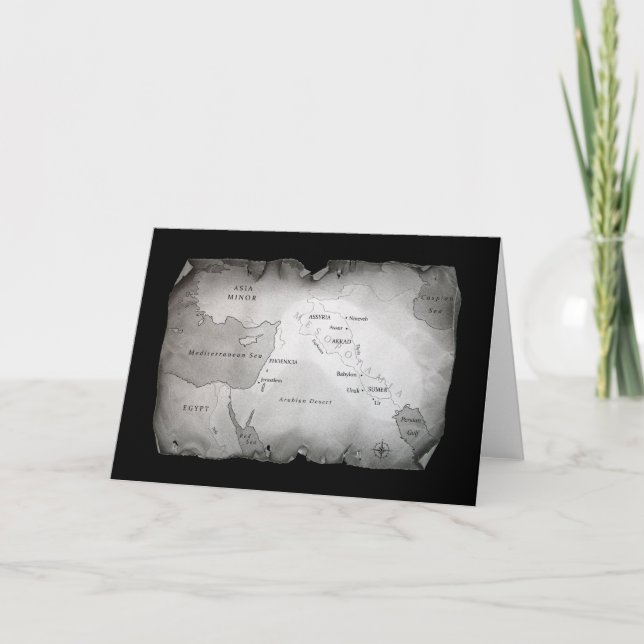 MAPA DE LA tarjeta de saludo MESOPOTAMIA (Anverso)