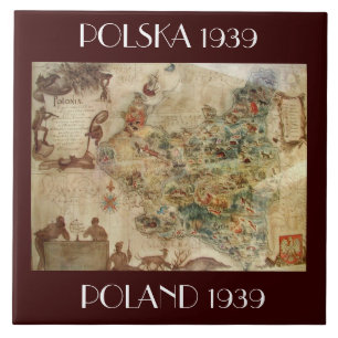 MAPA DE LA TEJA c.1939 de POLONIA/POLSKA