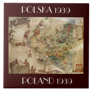 MAPA DE LA TEJA c.1939 de POLONIA/POLSKA