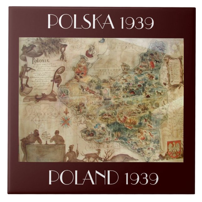 MAPA DE LA TEJA c.1939 de POLONIA/POLSKA (Frente)