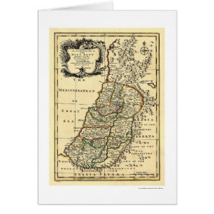 Mapa de la Tierra Santa de Israel de Bowen 1752
