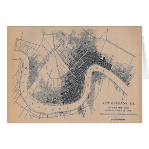 Mapa de la vieja vieja vieja Nueva Orleans