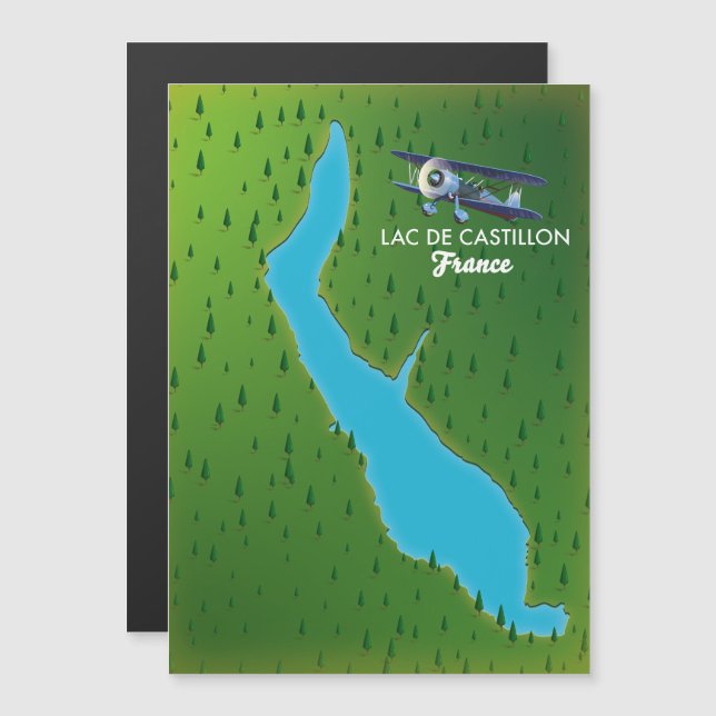 Mapa de Lac de Castillon France (Anverso/Reverso)