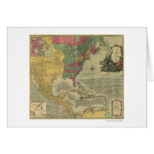 Mapa de las Antillas y de Norteamérica - 1774