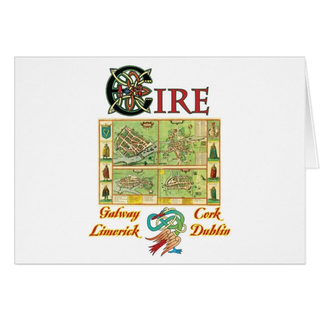 Mapa de las ciudades de Eire (Anverso (Horizontal))