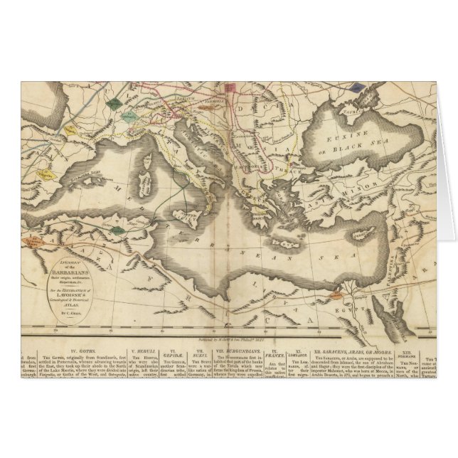 Mapa de las incursiones de los bárbaros (Anverso (Horizontal))