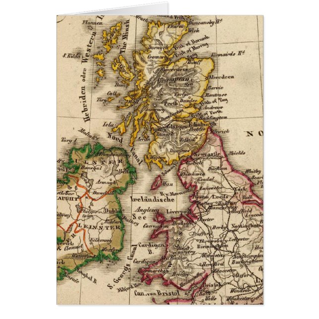 Mapa de las Islas Británicas (Frente)