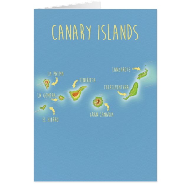 Mapa de las islas Canarias (Frente)
