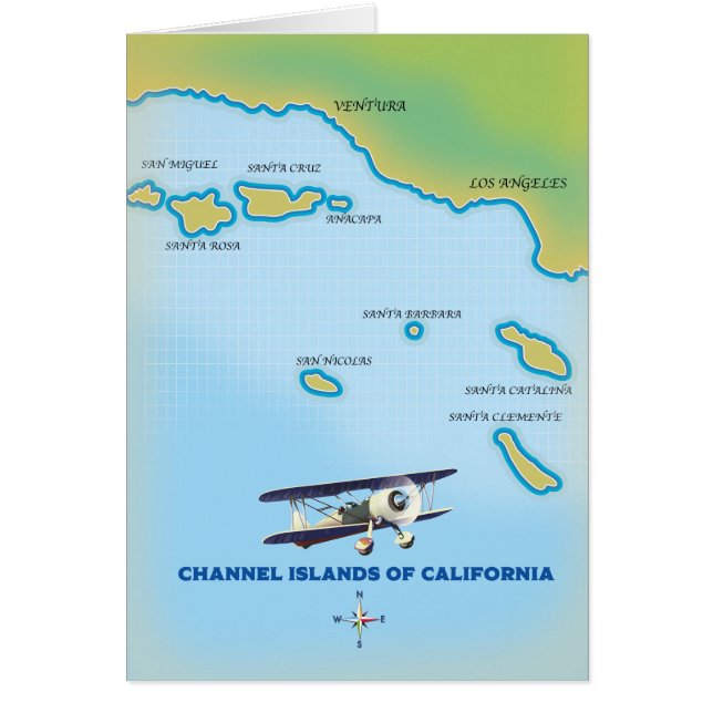 Mapa de las Islas del Canal de California (Frente)