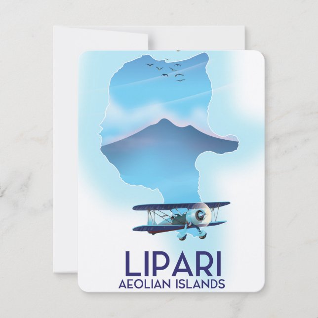 Mapa de las Islas Eolias Lipari (Anverso)