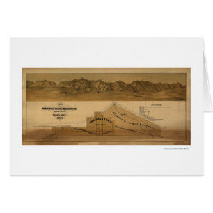 Mapa de las montañas 1875 de la gama de Panamint