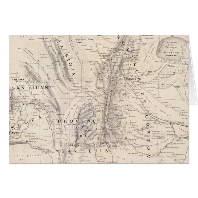 Mapa de las provincias de Córdova y San Luis (Anverso (Horizontal))