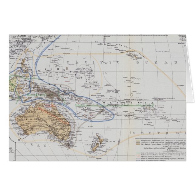Mapa de las razas de Oceanía y de Australasia (Anverso (Horizontal))