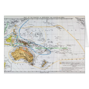 Mapa de las razas de Oceanía y de Australasia
