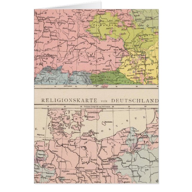 Mapa de lenguas y religiones en Alemania (Frente)