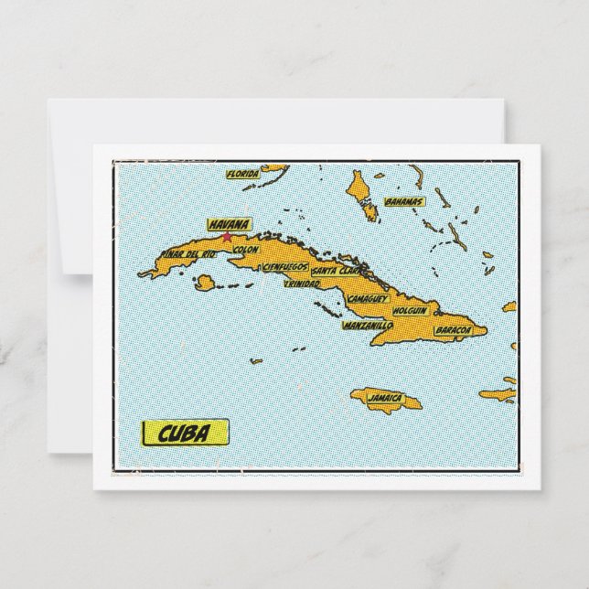 Mapa de libros de historietas de Cuba (Anverso)