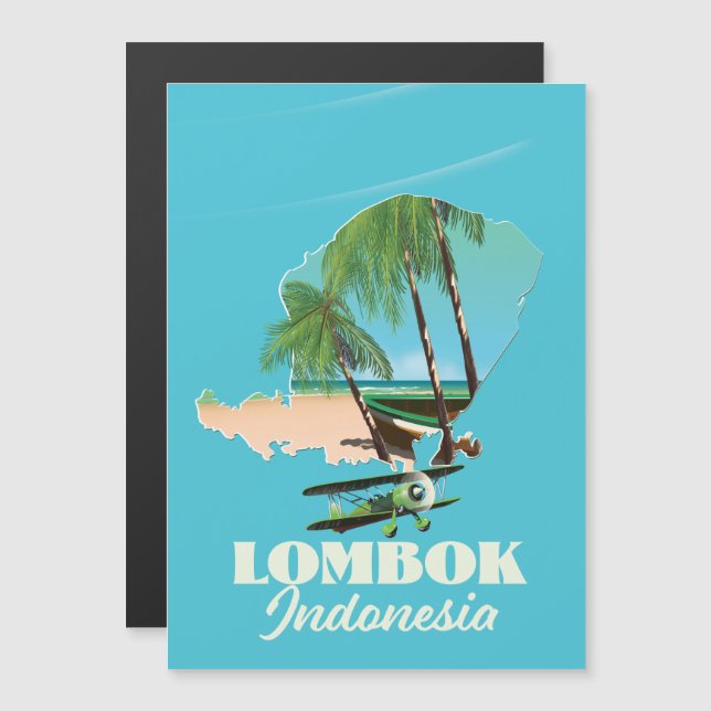 Mapa de Lombok Indonesia (Anverso/Reverso)