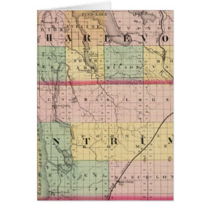 Mapa de los condados de Charlevoix y Antrim, Michi