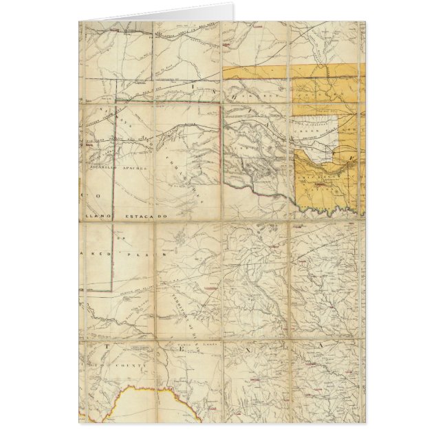 Mapa De Los Estados De Kansas Y Texas (Frente)