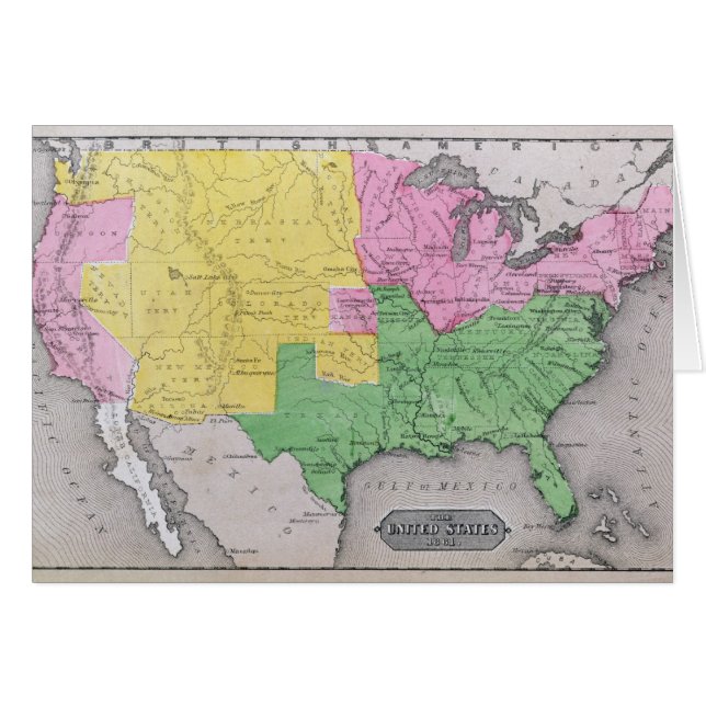 Mapa de los Estados Unidos (Anverso (Horizontal))