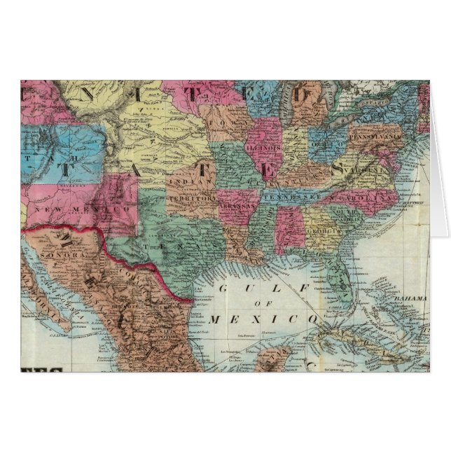 Mapa De Los Estados Unidos, Canadá, México (Anverso (Horizontal))