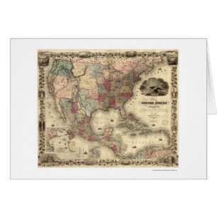 Mapa de los Estados Unidos por Colton 1850