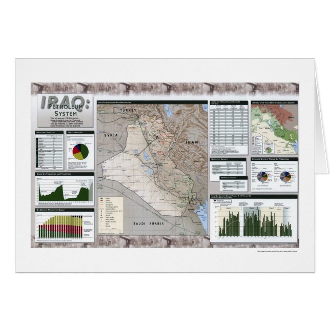 Mapa de los hechos del aceite de Iraq - 2002 (Anverso (Horizontal))