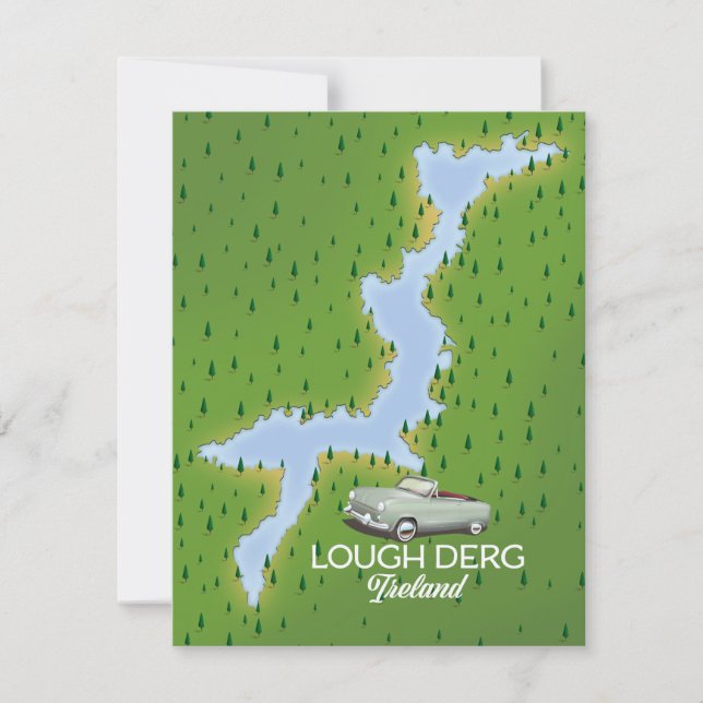 Mapa de Lough Derg Ireland (Anverso)
