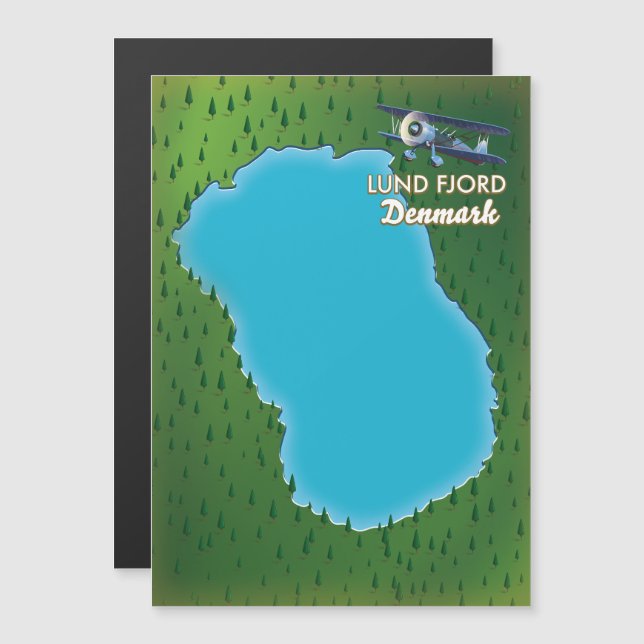 Mapa de Lund Fjord Dinamarca (Anverso/Reverso)