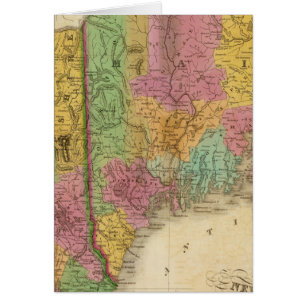 Mapa de Maine New Hampshire y Vermont
