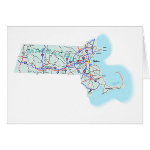 Mapa de Massachusetts en blanco